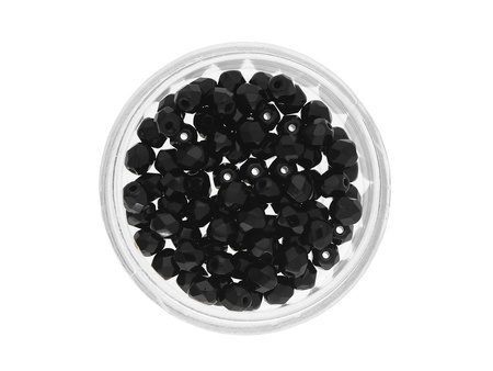 Firepolish™ / 4mm / Jet / Black / 40szt