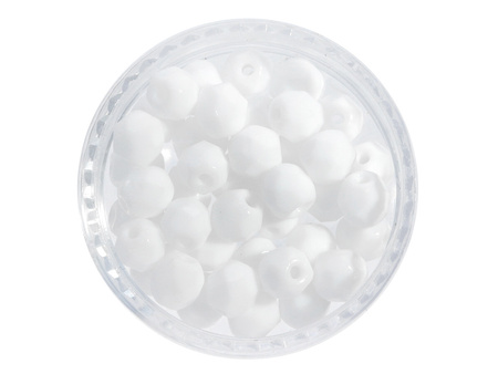 Firepolish™ / 4mm / Opaque / White / 40szt