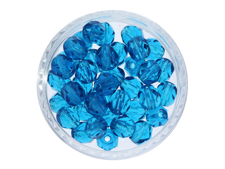 Firepolish™ / 4mm / Transparent / Capri Blue / 40szt