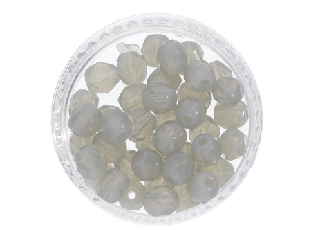 Firepolish™ / 4mm / Transparent / Lt. Gray / 40szt
