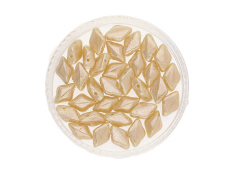 GEMDUO™ / 8x5mm / Luster / Opaque Ivory / 5g / ~35szt