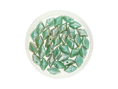 GEMDUO™ / 8x5mm / Opaque Rembrandt / Turquoise / 5g / ~35szt