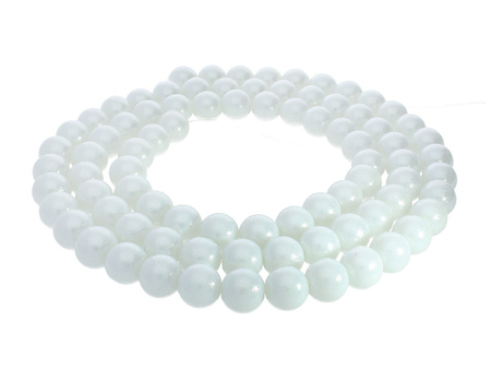 Galaxy™ / koraliki szklane / kula / 10mm / biały / otwór 1mm / 85szt