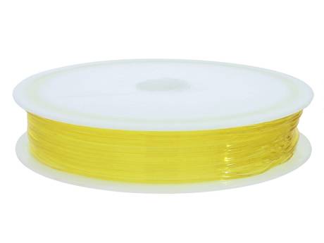 Gumka silikonowa na szpulce / 0.6mm / kolor żółty / 15m
