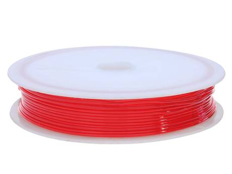 Gumka silikonowa na szpulce / 1.0mm / kolor czerwony / 5m