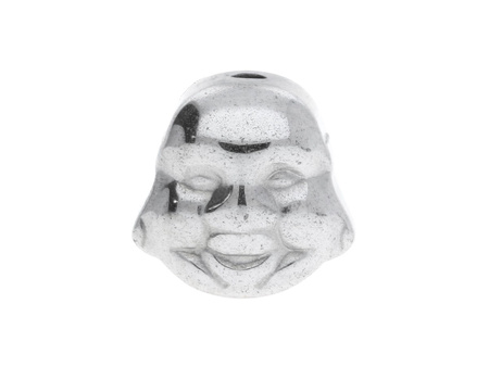 Hematyt / Budda / 7.5x8x7mm / Silver / 4szt