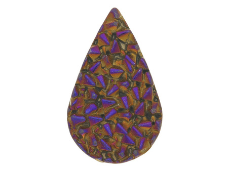 Hematyt druzy / kropla / zawieszka / 18x30x4.5mm / Volcano / 1szt