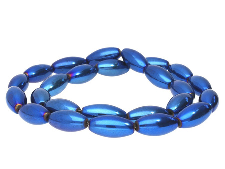 Hematyt, kamień naturalny / oliwka / 6x4x4mm / Deep Blue / otwór 0.5mm / 65szt