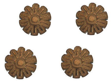 Hematyt, kamień naturalny / śnieżynka / 6.5x6.5x3.5mm / Bronze / otwór 1mm / 6szt