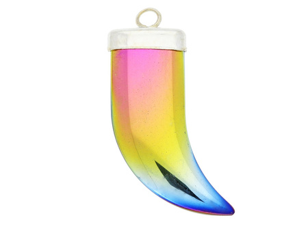 Hematyt / kieł / zawieszka / 34.5x18x4mm / Opalescnet / 1szt