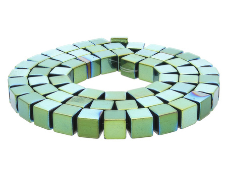 Hematyt / kostka / 4x4x4mm / Emerald / 95szt