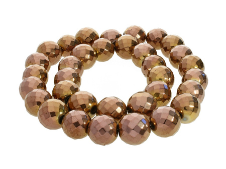 Hematyt / kula fasetowana / 7mm / Bronze / 55szt