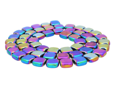 Hematyt / kwadrat owalny / 8x8x3mm / Opalescent / 50szt