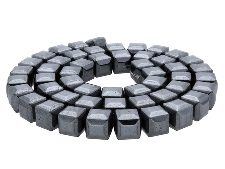 Hematyt / sześcian fasetowany / 8x8x8mm / Classic Black / 48szt