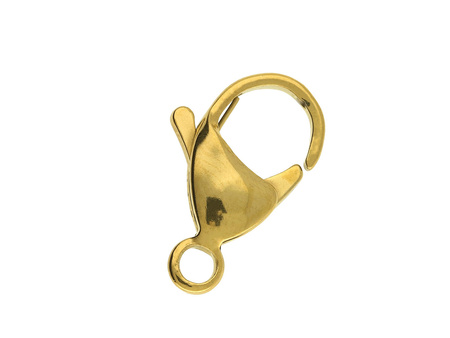 Karabińczyk klasyczny / stal chirurgiczna / 11mm / złoty / uchwyt 1mm / 4szt