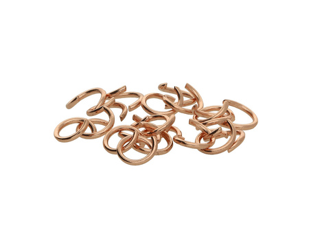 Kółeczka montażowe / pojedyncze / stal chirurgiczna / 4mm / drut 0.6mm / rose gold / 10szt