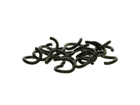 Kółeczka montażowe / pojedyncze / stal chirurgiczna / 5mm / czarny / drut 0.7mm / 10szt