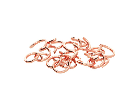 Kółeczka montażowe / pojedyncze / stal chirurgiczna / 5mm / drut 0.6mm / rose gold / 10szt