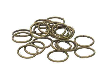 Kółka pojedyncze / otwarte / 5mm / antyczny brąz / drut 0.9mm / 260szt