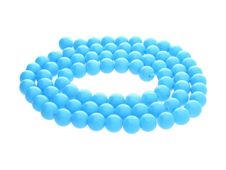 Koraliki powlekane / kula / 10mm / błękit królewski / 85szt