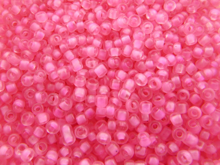 Koraliki szklane drobne, inside / Hot Pink / 2,3mm / otwór round / 20g