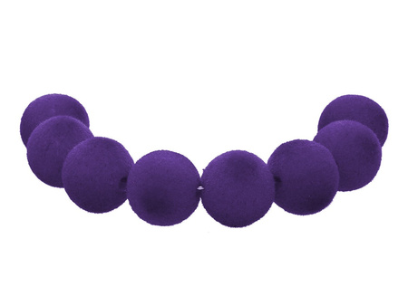 Koraliki zamszowe ekologiczne / fioletowy / 10mmn / otwór 1mm / 8szt