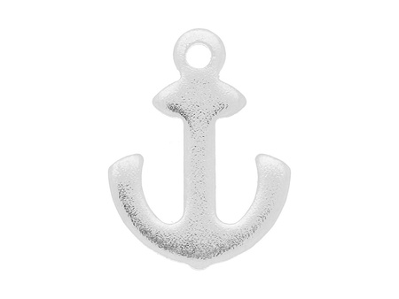 Kotwica / stal nierdzewna /  zawieszka charms / 12x9x1mm / srebrny / 4szt