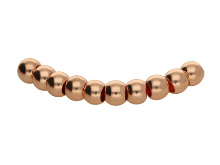 Kulki gładkie, okrągłe / stal chirurgiczna / 3.0mm / rose gold / 10szt