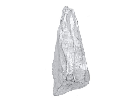 Kwarc tytanowy / grot nieregularny / 55x24x16mm / srebrny / 1szt