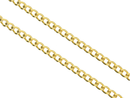 Łańcuszek Pancerka / stal chirurgiczna / 2.5x2mm / złoty / grubość drutu 0.5mm / 1m