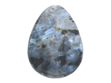 Larvikit / kropla płaska / fasetowana / 20x15x5mm / 1szt