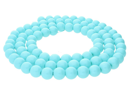 Milly™ / koraliki szklane / kula / 8mm / błękitny / otwór 1mm / 100 szt