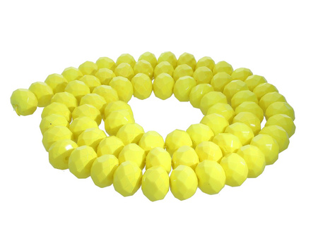 Milly™ / koraliki szklane / rondelle / 4x6mm / neonowy żółty / otwór 0.7mm / 100szt
