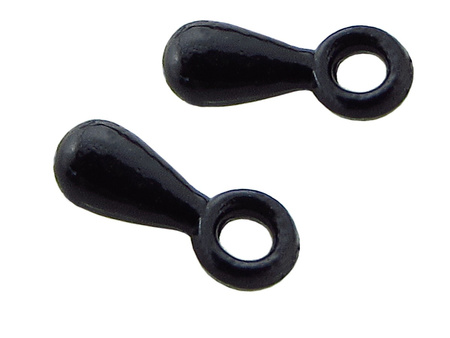 Mini zawieszka – kropla / kolor czarny / 7x 2mm / otwór 1mm / 40 sztuk