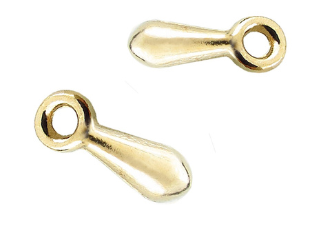 Mini zawieszka – kropla / kolor złoty KC Gold / 7x 2mm / otwór 1mm / 40 sztuk