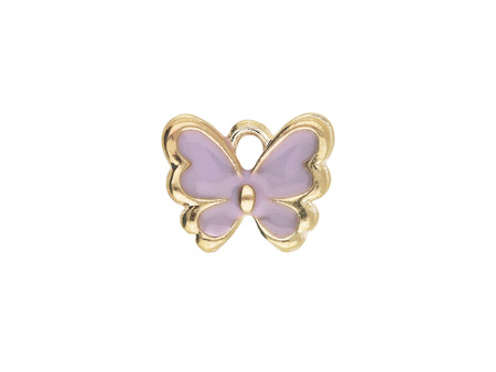 Motyl SweetCharm™ zawieszka /  II gatunek / 10x12,5x2mm /KC Gold, fiołkowy / 2szt