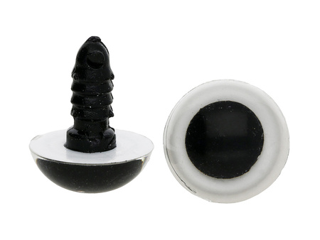 Oczka do maskotek / z zatyczkami / biały / 14mm / 10szt