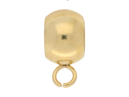 Oliwka / krawatka / stal chirurgiczna / 11x5.5x8mm / złoty / otwór 5mm / uchwyt 1.5mm / 2szt