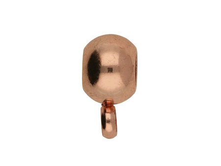 Oliwka / krawatka / stal chirurgiczna / 6x9mm / rose gold / otwór 2.5mm / 1szt