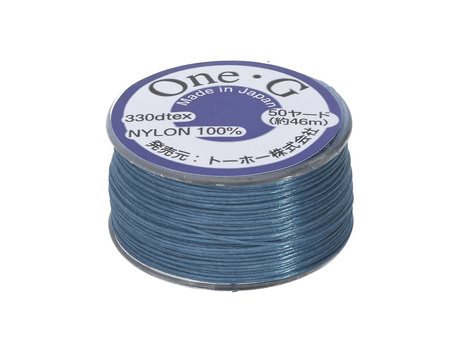 One-G™ / nić nylonowa do koralików / Blue / grubość 0.35mm / 46m