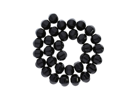 Onyks / kula ścinana / 12mm / czarny / 30szt