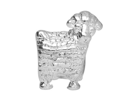 Owca / przekładka / 11x13x6mm / srebrny / otwór 5mm / 2szt