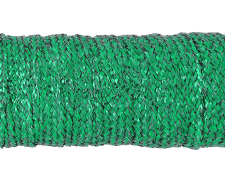 PEGA™ / tasiemka / 100% włókno kawowe / 7mm / zielony, brokatowy (kol. 0019) / 5m