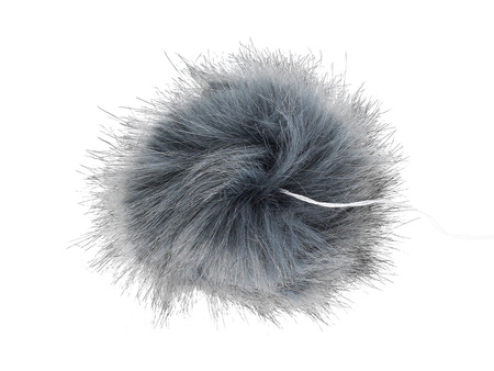 Pompon / 100% poliester / szary / 12cm / 1szt