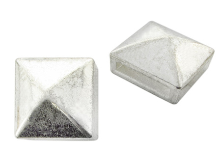 Przekładka Stożek kwadratowy 13mm / kolor srebrny / otwór 1.5x9.5mm / 1szt