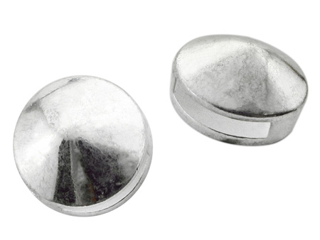 Przekładka Stożek okrągły 12mm / kolor srebrny / otwór 1.5x9.5mm / 1szt