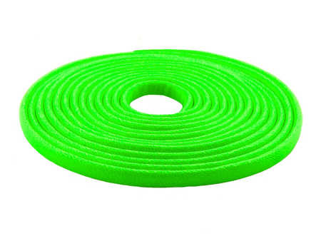 Rzemień ekologiczny, płaski, jednokolorowy / zielony neonowy / 4x2,5mm / 2m