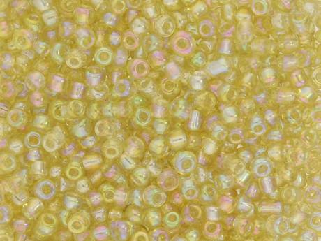 Seed Beads / koraliki szklane / round 12/0 / Transparent Rainbow / Topaz / 20g