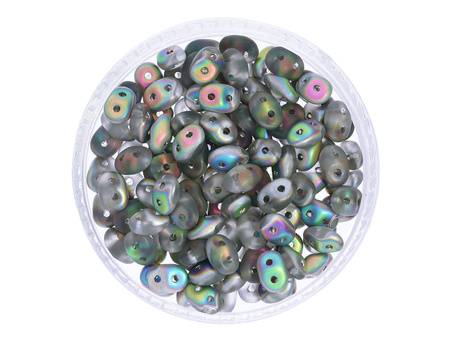 SuperDuo™ / 2.5x5mm / Matte Vitral / Crystal / 10g / ~140szt