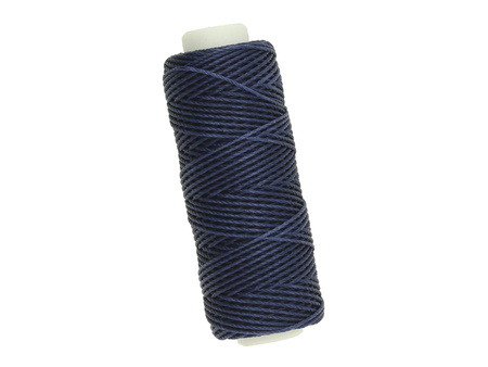 Sznurek do makramy woskowany / poliester / 0.55mm / granatowy / szpulka 25m